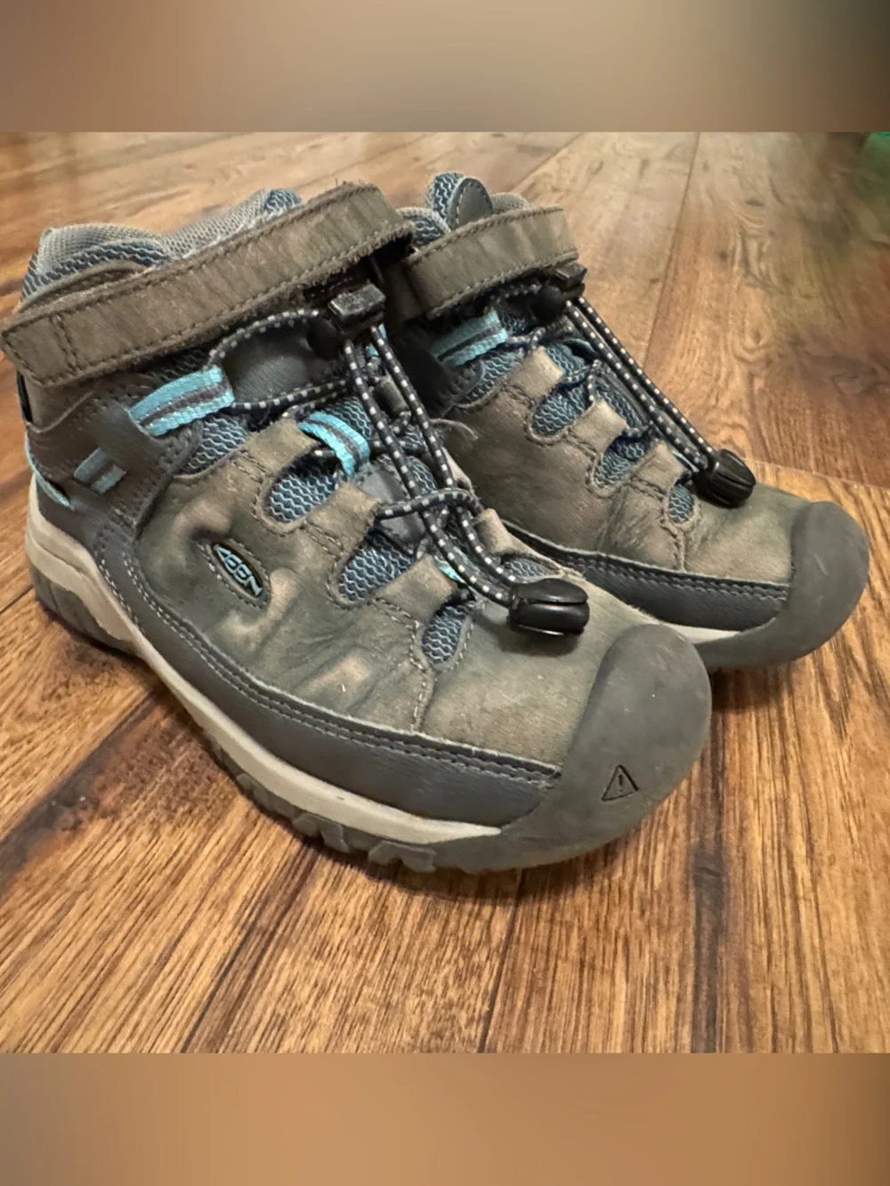 Keen Kids' Gray and Blue Hiking Boots